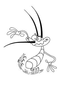 Coloriages Oggy et les cafards à imprimer - Coloriages Dessins animes