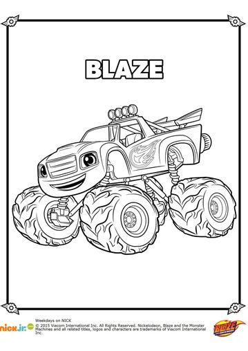 Coloriages Blaze et les Monster machines (avec AJ, Crusher, …)