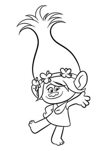 Les Trolls : Princesse Poppy  Coloriage trolls, Coloriage