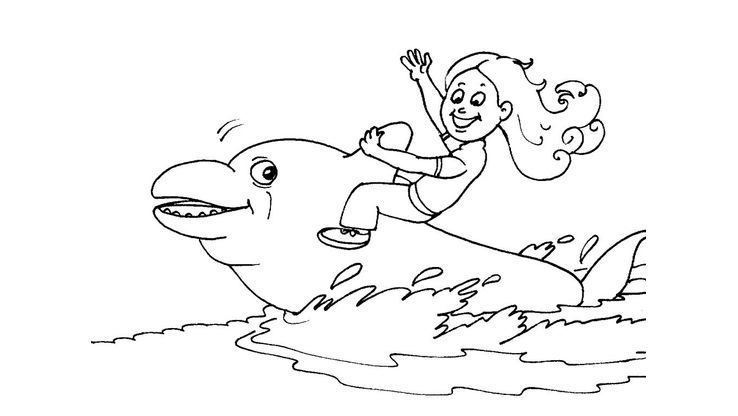 Coloriage Dauphins - Dauphin 21 