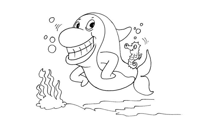 Coloriage Dauphins - Dauphin 26 
