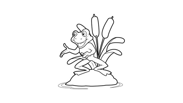 Coloriage Grenouilles - Grenouille 19 
