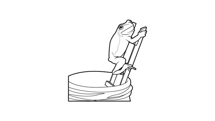 Coloriage Grenouilles - Grenouille 9 