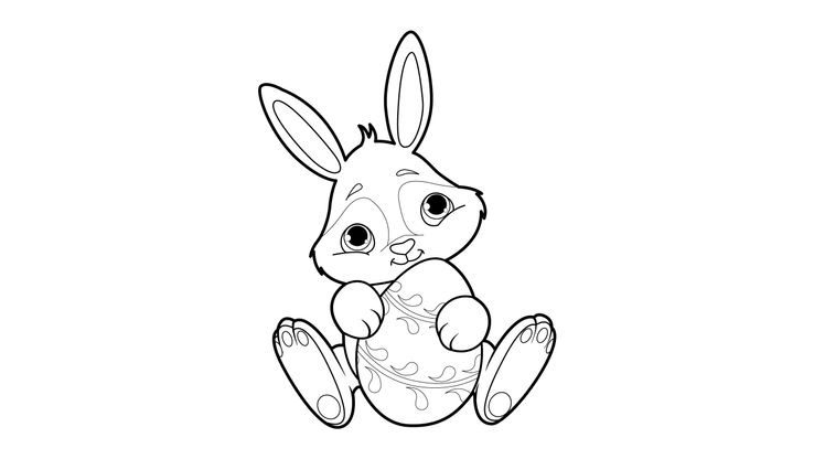 Coloriage Lapins - Lapin 18 