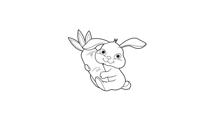 Coloriage Lapins - Lapin 20 