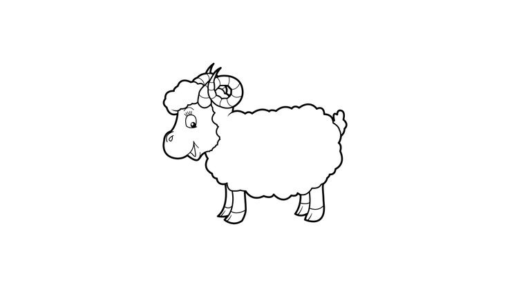 Coloriage Moutons - Mouton 17 
