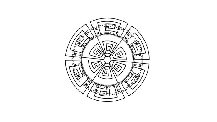 Coloriage Mandalas - Mandala azteque 