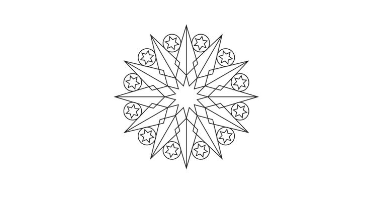 Coloriage Mandalas - Mandala etoile 2 