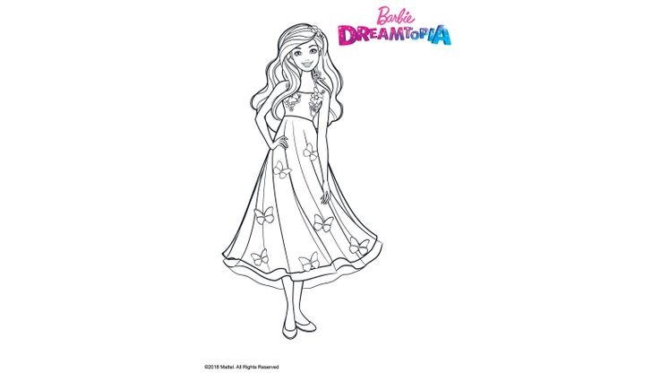 Coloriage Barbie Dreamtopia - Princesse Chevelure Magique  