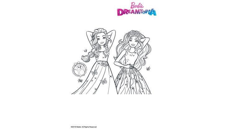 Coloriage Barbie Dreamtopia - Princesses Chevelures Magiques  