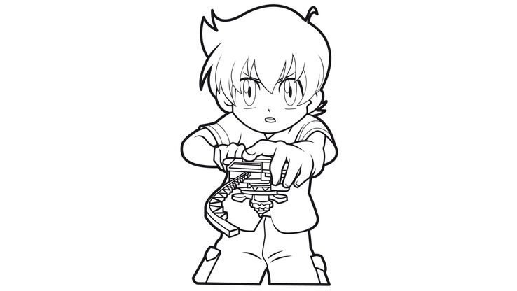 Coloriage Beyblade - Beyblade Kenta 4 
