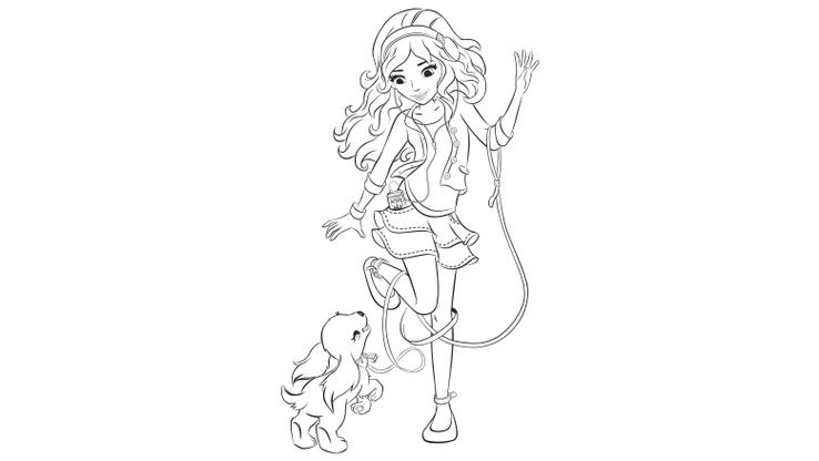 Coloriage LEGO Friends - coloriage-friends-olivia 