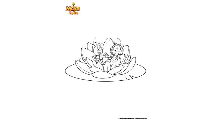 Coloriage Maya l'Abeille - Maya l'abeille et Willy 