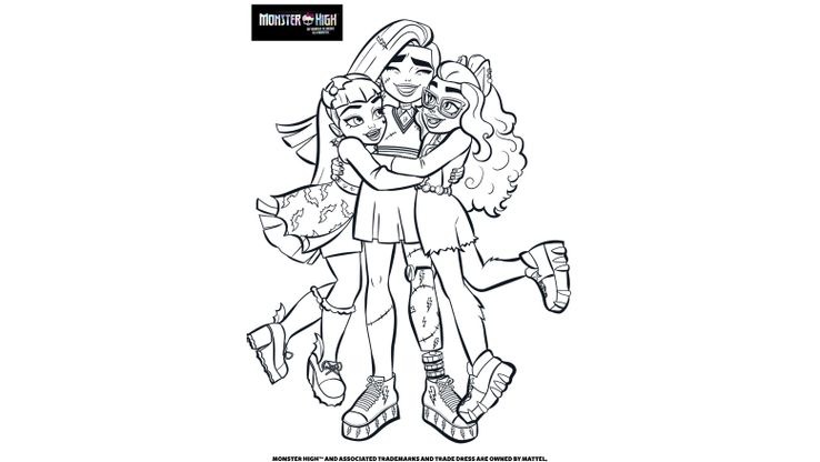 Coloriage Monster High - Les héroïnes de Monster High 