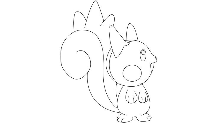 Coloriage Pokémon - Pachirisu 