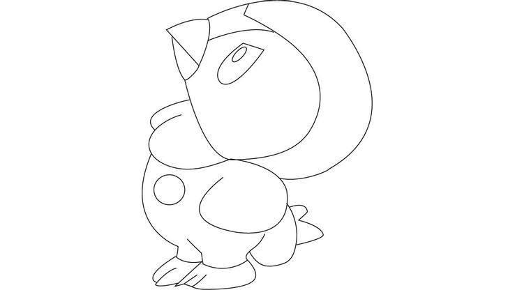 Coloriage Pokémon - Tiplouf, un oiseau pas comme les autres 