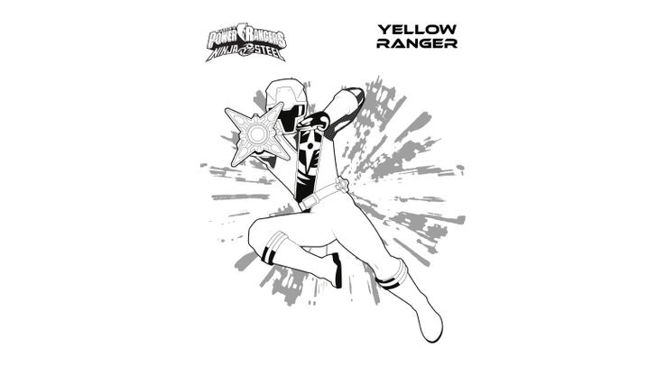 Coloriage Power Rangers Ninja Steel - Calvin 