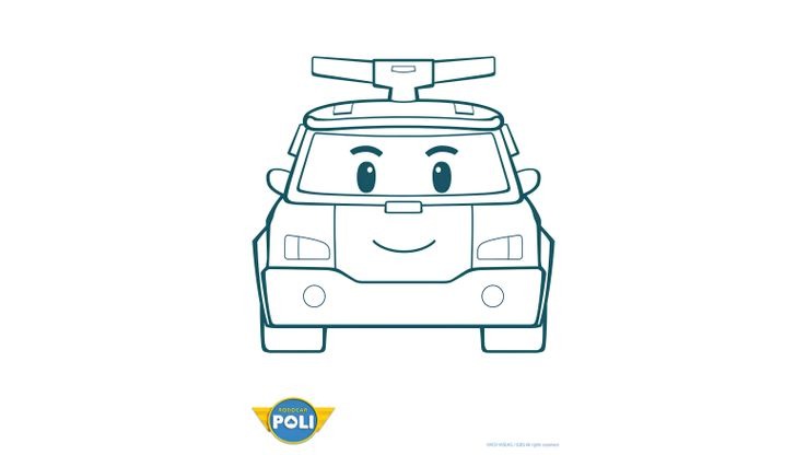 Coloriage Robocar Poli - Robocar Poli : Poli (1) 