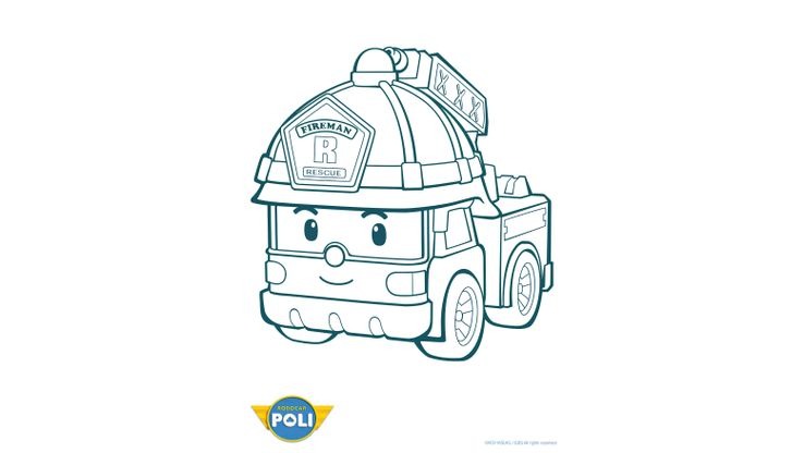 Coloriage Robocar Poli - Robocar Poli : Roi (1) 