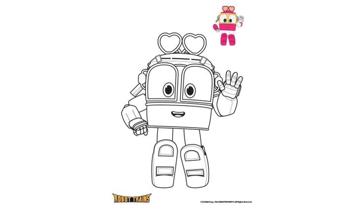 Coloriage Robot Trains - Selly 