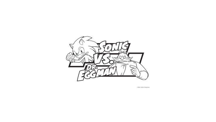 Coloriage Sonic Boom - Sonic contre Dr Eggman 
