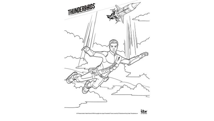 Coloriage Thunderbirds - Scott Tracy 