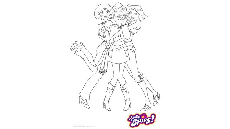 Coloriage Totally Spies! - Les meilleures copines 