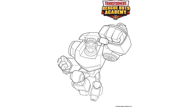 Coloriage Transformers Rescue Bots Academy - Chase  
