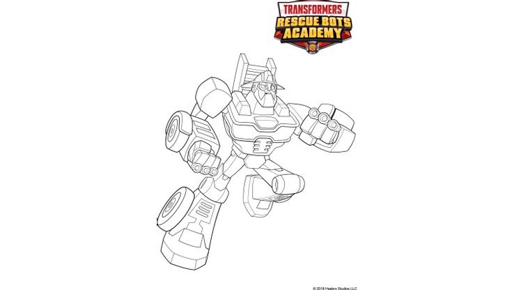 Coloriage Transformers Rescue Bots Academy - Hoist  
