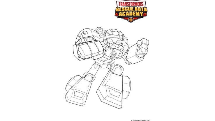 Coloriage Transformers Rescue Bots Academy - Hotshot 