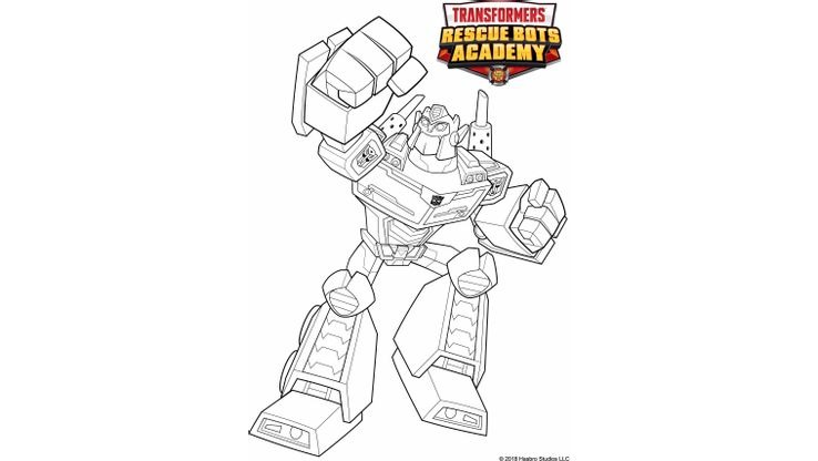 Coloriage Transformers Rescue Bots Academy - Optimus Prime 