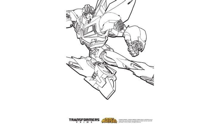 Coloriage Transformers - Transformers prime Beast Hunters : Bumblebee 3 