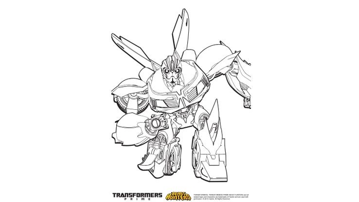 Coloriage Transformers - Transformers prime Beast Hunters : Bumblebee 4 