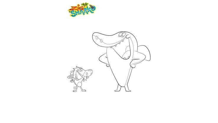 Coloriage Zig et Sharko - Amis ou ennemis ?  