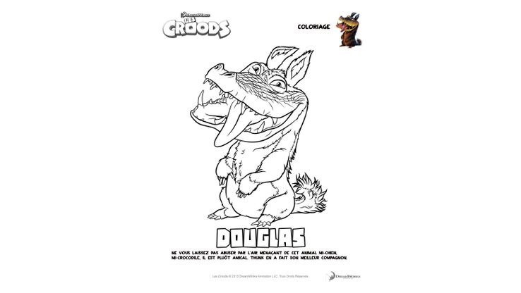 Coloriage Les Croods - Les Croods : Douglas 