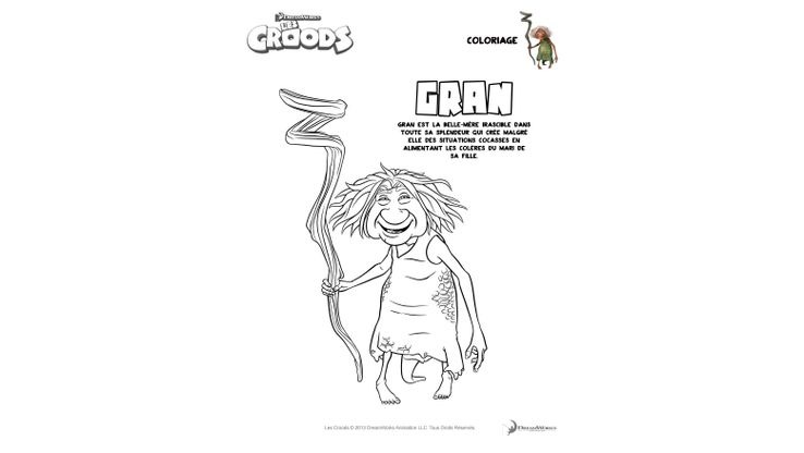 Coloriage Les Croods - Les Croods : Gran 