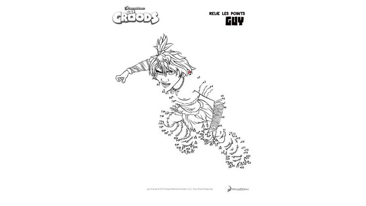 Coloriage Les Croods - Les Croods : Guy 