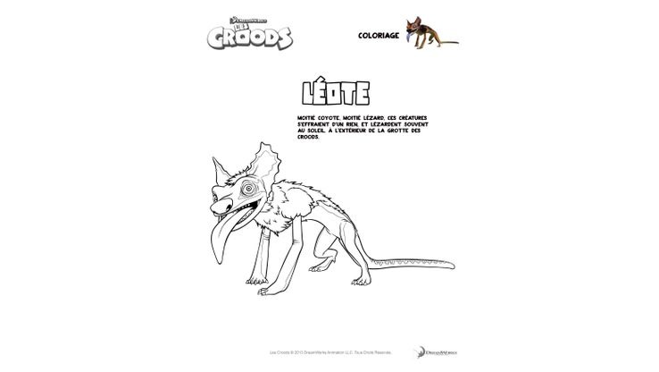 Coloriage Les Croods - Les Croods : Léote 