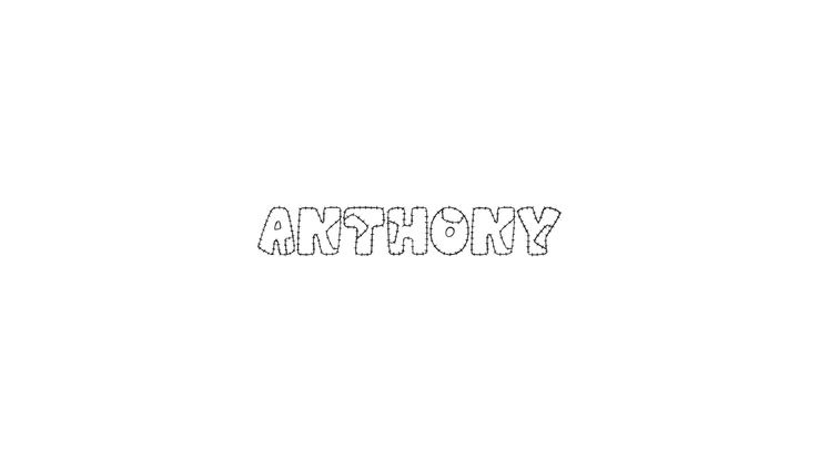 Coloriage Prénoms - Anthony 