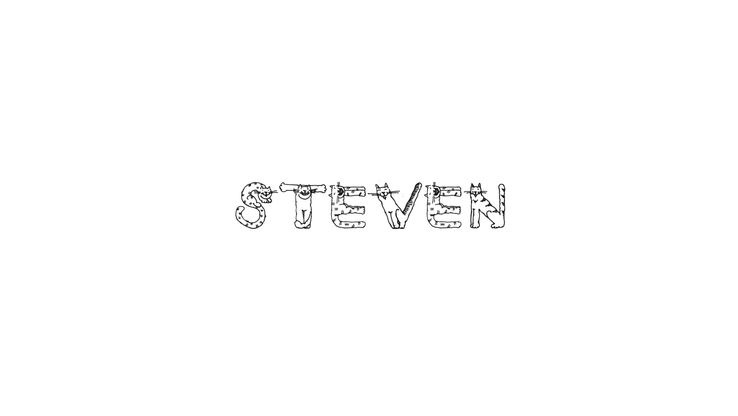 Coloriage Prénoms - Steven 