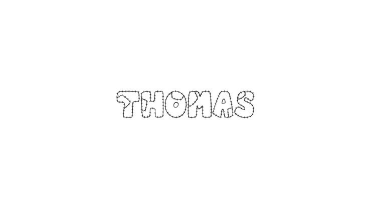 Coloriage Prénoms - Thomas 