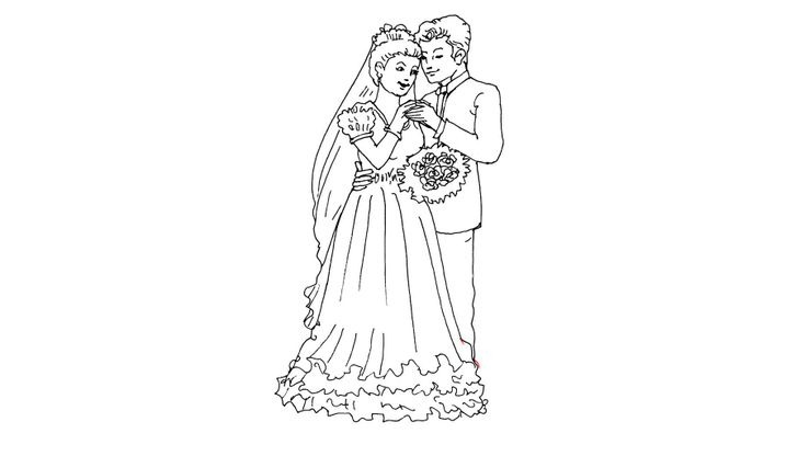 Coloriage Mariage - Mariage 2 