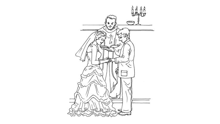 Coloriage Mariage - Mariage 4 
