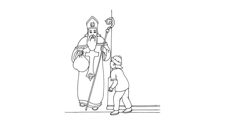 Coloriage Saint-Nicolas - Saint-Nicolas 9 