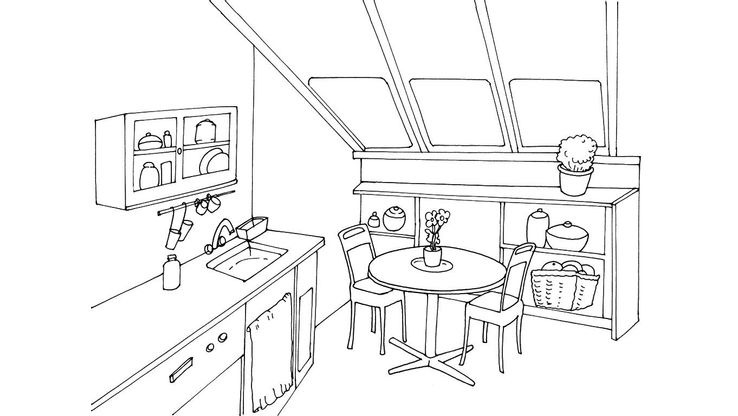 Coloriage Cuisine - Cuisine 13 