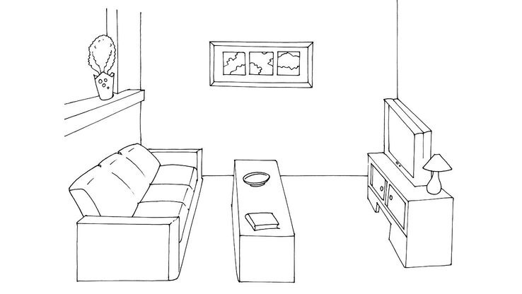 Coloriage Salon - Salon 10 