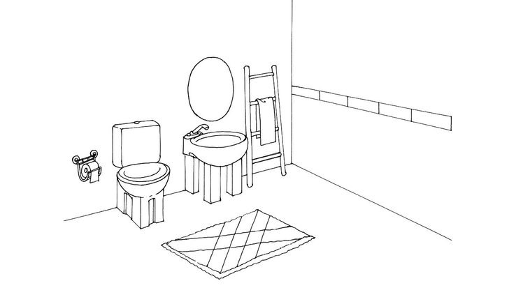 Coloriage Toilette - Toilette 15 