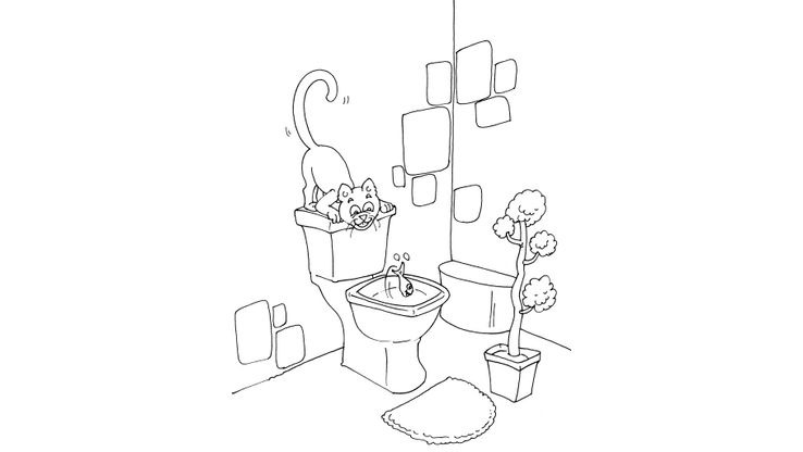Coloriage Toilette - Toilette 26 
