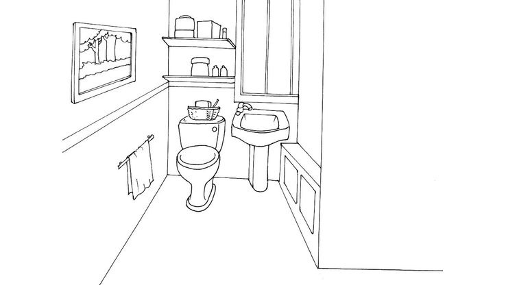 Coloriage Toilette - Toilette 9 