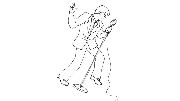 Coloriage Chanteurs - Chanteur 1 